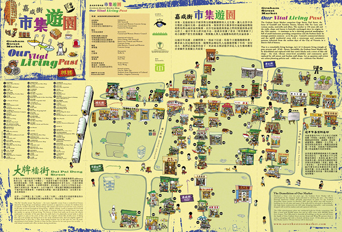 Graham Street Market map: ‘Our Vital Living Past’, 2008. PC: Maurizio Marinelli.